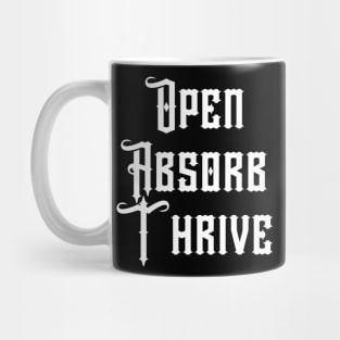 Open Absorb Thrive Mug